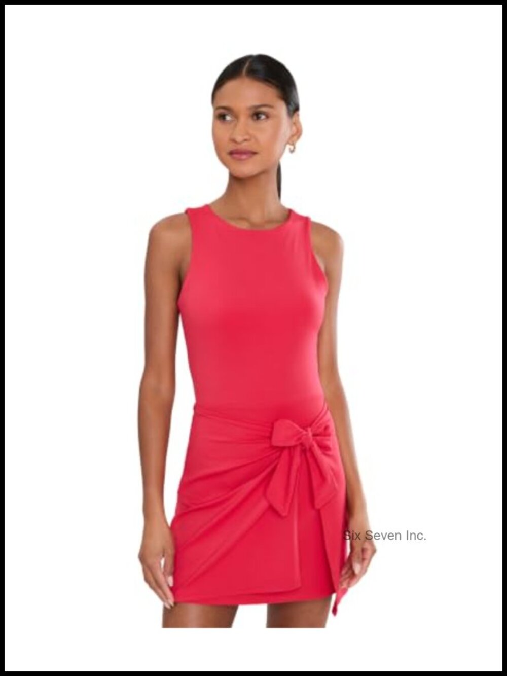 Beyond Yoga Serene Jersey Flex Wrap Mini Dress Sleeveless